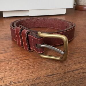 Polo Ralph Lauren Leather Belt Brass Buckle